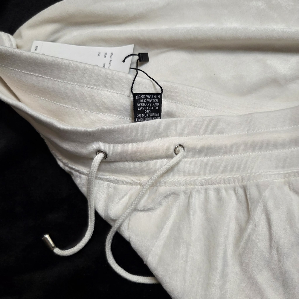 BCBGMaxAzria Ivory Track Pants with Logo Detail - Picture 5 of 5